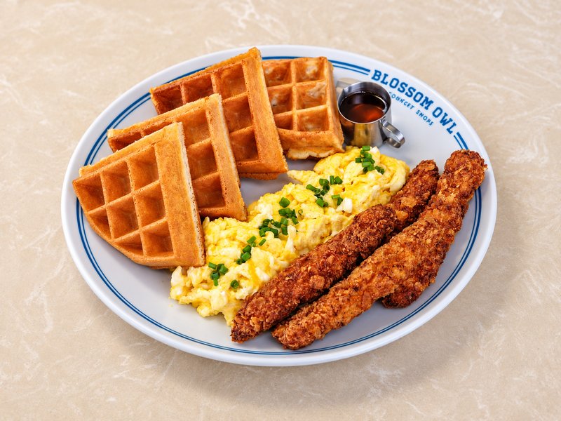Scrambled Chicken Waffle