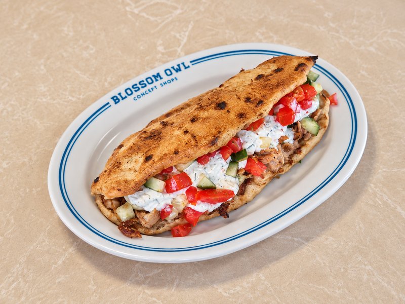 Pork Halloumi Flat Bread