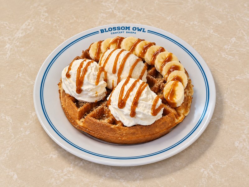 Banana Caramel Gelato Waffle
