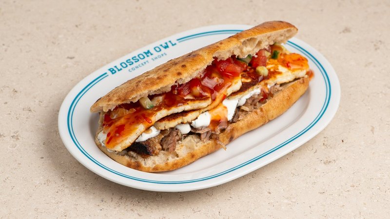 Pork Halloumi Flat Bread