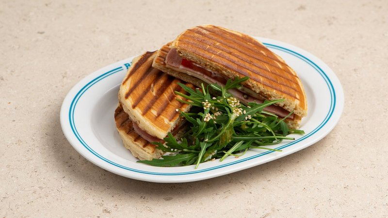 Mortadella Panini Pancakes
