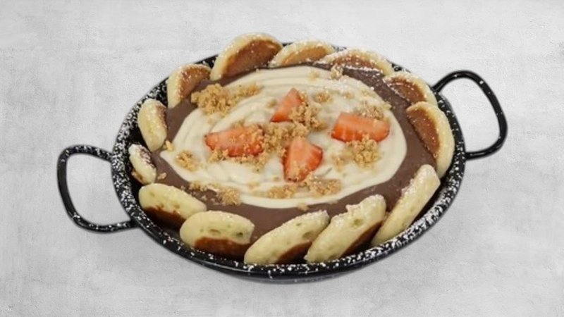 Double Praline and Cream Pancake Bites