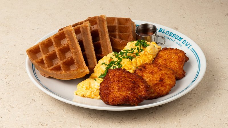 Scrambled Chicken Waffle